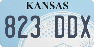 KS license plate 823DDX