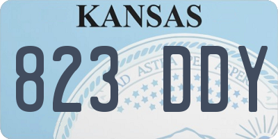 KS license plate 823DDY