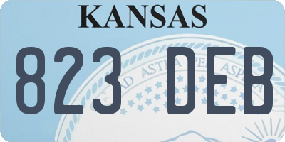 KS license plate 823DEB
