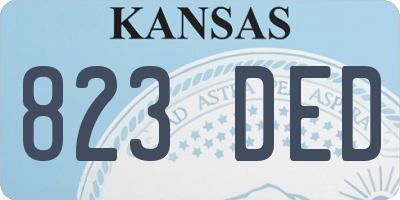 KS license plate 823DED