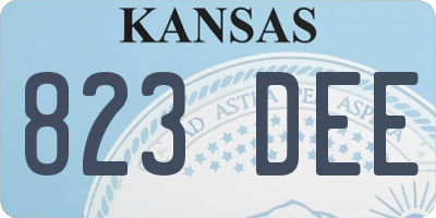 KS license plate 823DEE