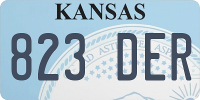 KS license plate 823DER