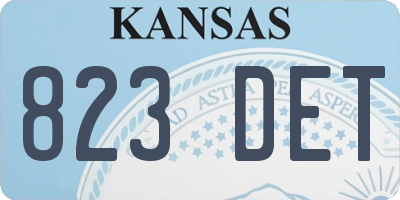 KS license plate 823DET
