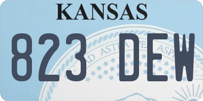 KS license plate 823DEW