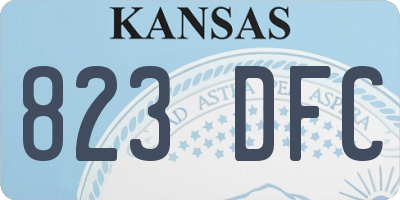 KS license plate 823DFC