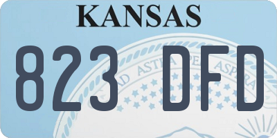 KS license plate 823DFD
