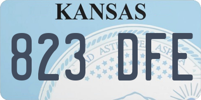KS license plate 823DFE