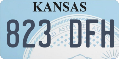 KS license plate 823DFH