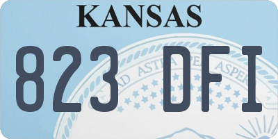 KS license plate 823DFI