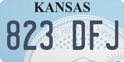 KS license plate 823DFJ