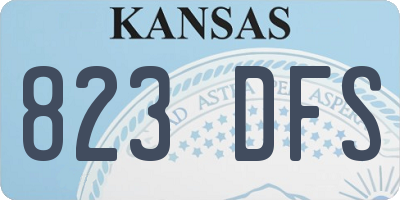 KS license plate 823DFS