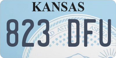 KS license plate 823DFU