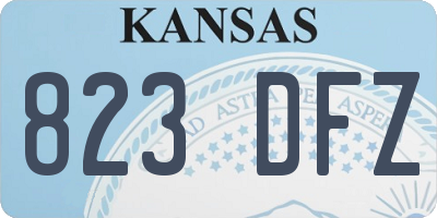 KS license plate 823DFZ