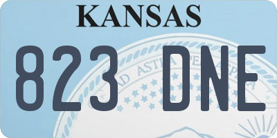 KS license plate 823DNE