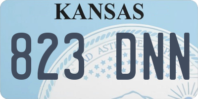 KS license plate 823DNN