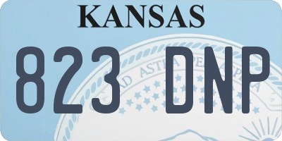 KS license plate 823DNP