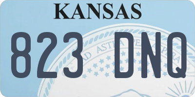 KS license plate 823DNQ