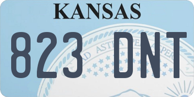 KS license plate 823DNT
