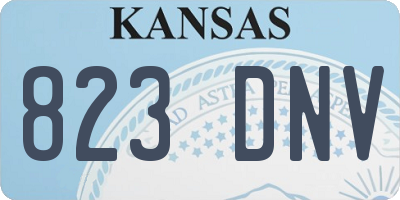 KS license plate 823DNV
