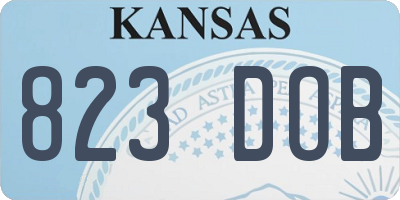 KS license plate 823DOB