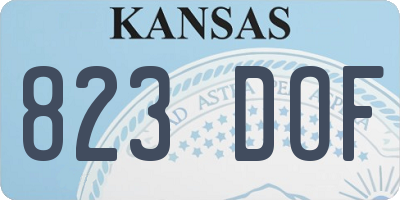 KS license plate 823DOF