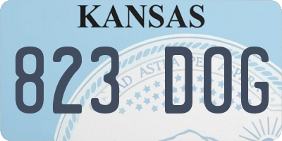 KS license plate 823DOG
