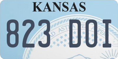 KS license plate 823DOI