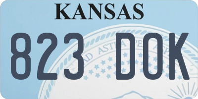 KS license plate 823DOK