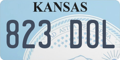 KS license plate 823DOL