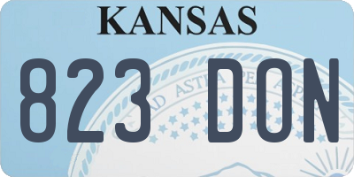 KS license plate 823DON