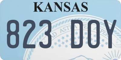 KS license plate 823DOY