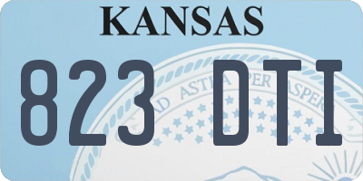 KS license plate 823DTI