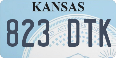 KS license plate 823DTK