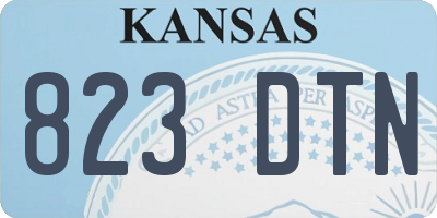 KS license plate 823DTN