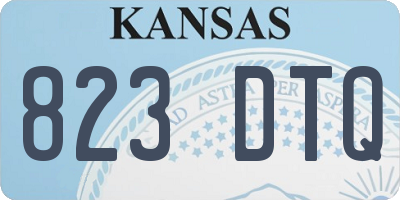 KS license plate 823DTQ