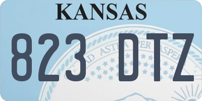 KS license plate 823DTZ