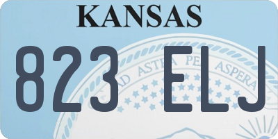 KS license plate 823ELJ