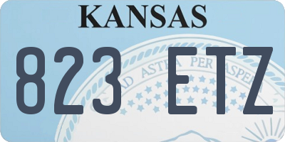 KS license plate 823ETZ
