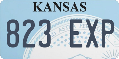KS license plate 823EXP