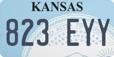 KS license plate 823EYY