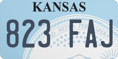 KS license plate 823FAJ