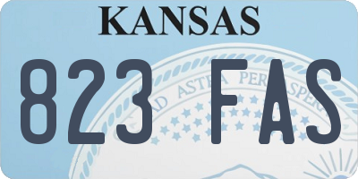 KS license plate 823FAS