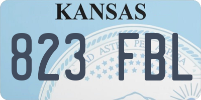 KS license plate 823FBL