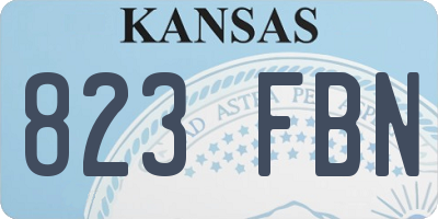 KS license plate 823FBN