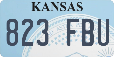 KS license plate 823FBU