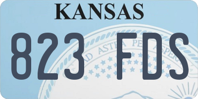KS license plate 823FDS