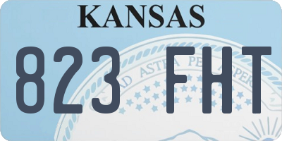 KS license plate 823FHT