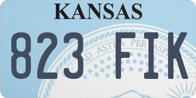 KS license plate 823FIK