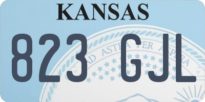 KS license plate 823GJL