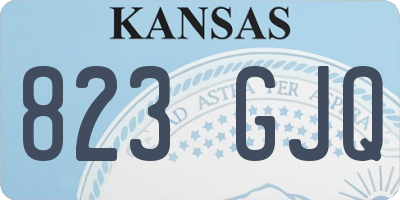 KS license plate 823GJQ
